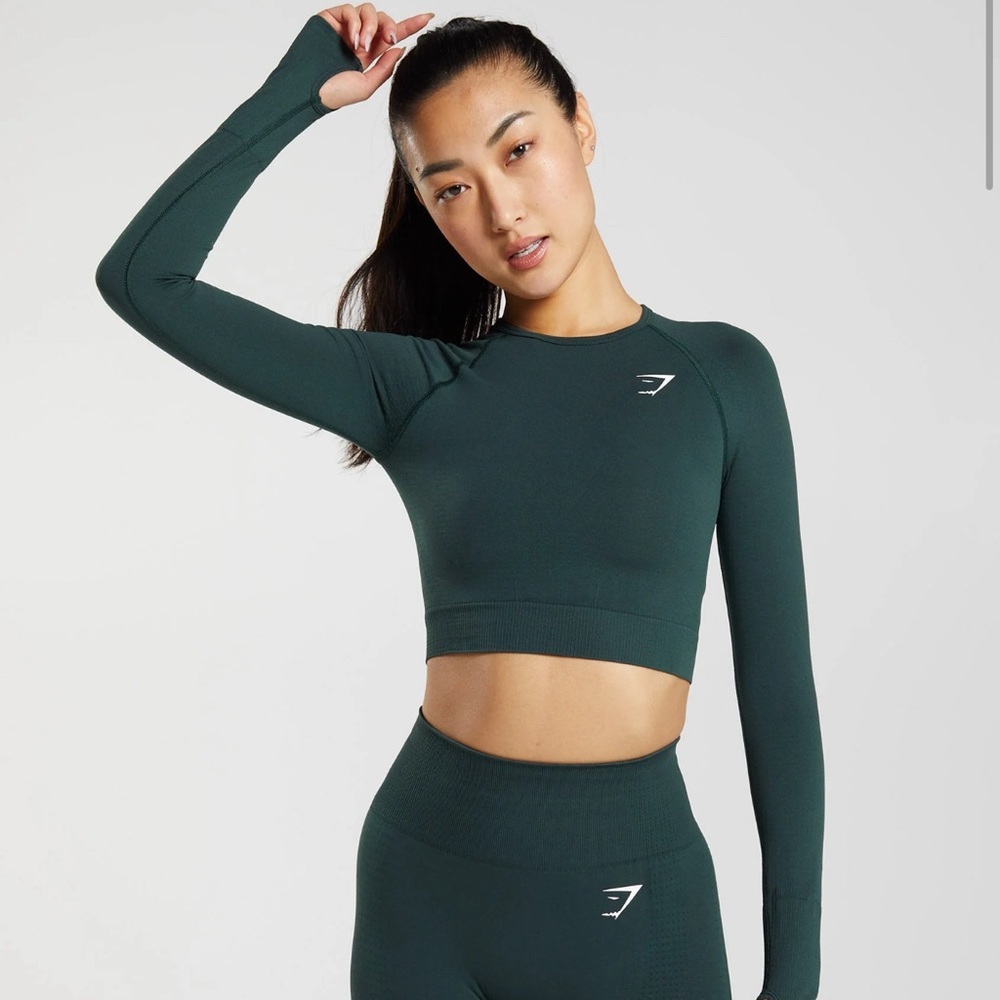 GYMSHARK VITAL SEAMLESS 2.0 LONG SLEEVE CROP TOP
